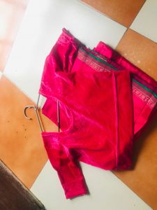 Simple Saree With Patticoat Blouse