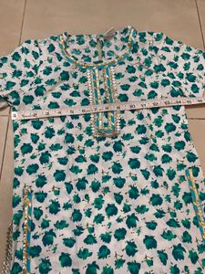 Kids Floral Print Short Kurti Palazzo Set(8-10yrs)