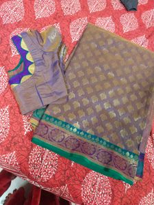 Saree With Designer Blouse
