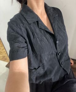 🖤Black Textured Short Sleeve Shirt 🖤