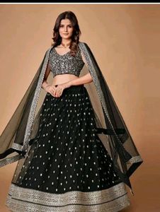 Fixed Price Semi Stitched Embroidered Lehenga Chol