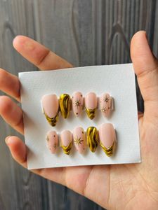 Starry Gold Press-On Nails
