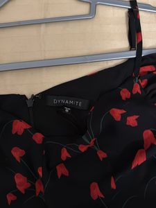 Sweetheart neck and offshoulder Floral Dress