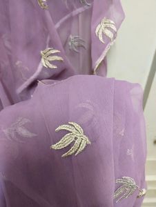 Lavender Heavy Embroidered 3 Piece Set