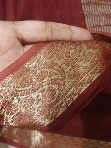 maroon saree