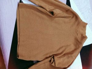 Brown Turtleneck Sweater