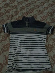 Striped Short Sleeve Polo Shirt