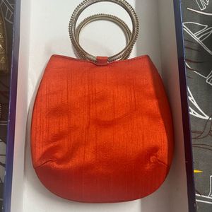 Unused Gold &amp; Orange Sequin Clutch