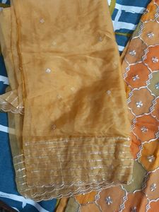 Orange Embroidered Salwar Kameez