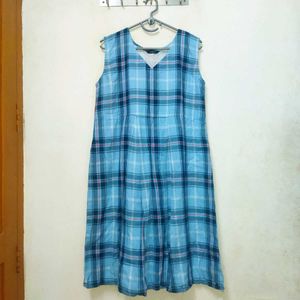 Blue Plaid Dress