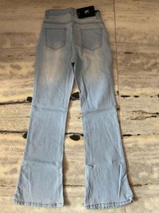 Light Wash Flared Denim Jeans