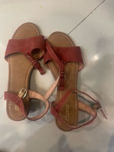 Bata Red Sandals