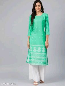 Elegant Green Straight Kurti