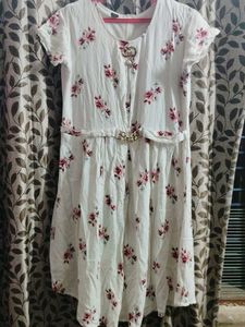 Floral White Dress