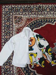 Abstract Print Long Sleeve Shirt