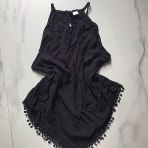 Divided Black Tank Top