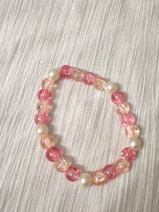 Pink And Light Red Beaded Bracelet