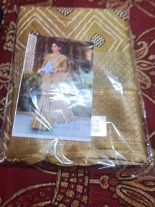 Stylish  Dolla Zari Work Print Saree with Blouse