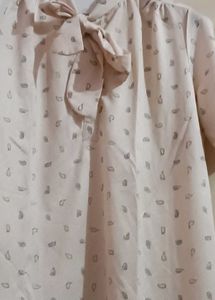 Paisley Print Button-Up Blouse