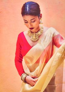 Elegant Gold Saree