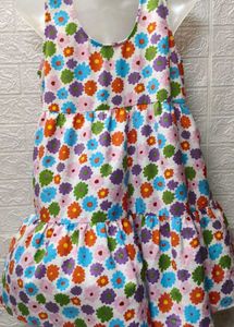 Floral Printed White Dress
