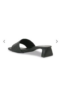 INC.5 women  Black Textured Open Toe Heels