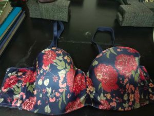 Floral Satin Bra