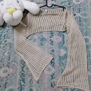 NEWME CROPPED CROCHET TOP