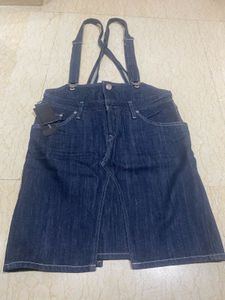 Denim Dungree Skirt