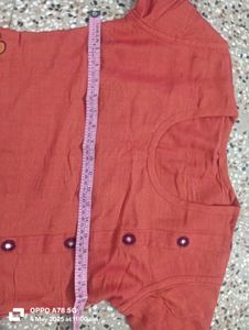 Cute Coral Girls Top