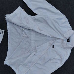 Fila White Windcheater Jacket For Mens And Womens