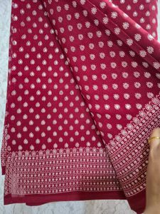 Maroon saree