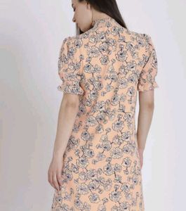 Chemistry - cream coloured printed A-line dress