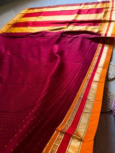 Handloom Cotton Silk Gadwal saree