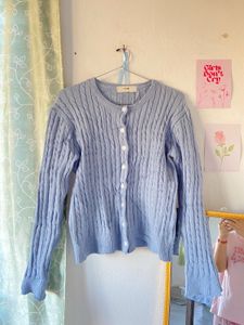 Blue Knit Cardigan