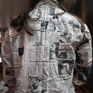 Newspaper Print Shirt For Women