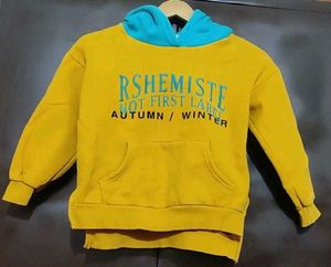 Gold Yellow Winter Hoodie For 4- 5 Year Boy