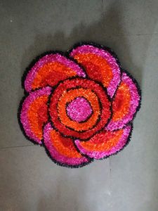 Colorful Floral Rangoli Mat🎆