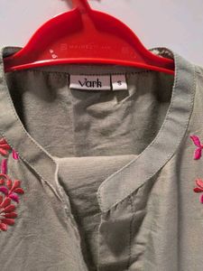 Embroidered Kurti with Dupatta And Pant