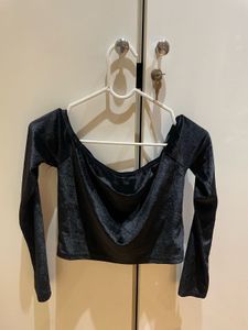 Velvet Off-Shoulder Top 🕷️