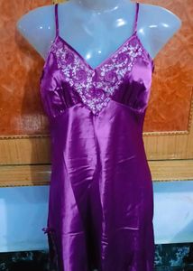 Purple Silk Nightgown
