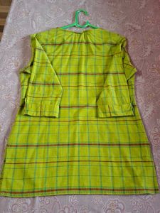 Checkered Green Kurta