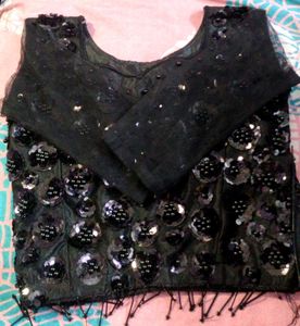 Black Embroidered Blouse