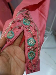 Extremely Beautiful Brand New Pink Banarasi Suit S