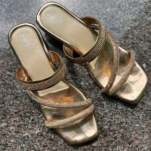 Gold Embellished Fera Sandals