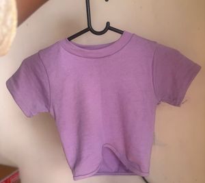 Lavender Ribbed Crop Top