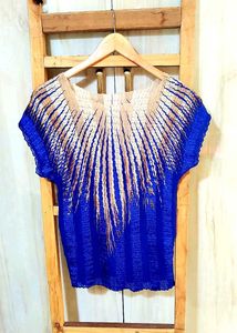 Blue &amp; Golden Design Top Size-34-36
