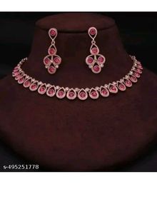 Rose Gold Polished Necklace Without Earrings