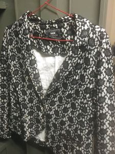 Black And White Blazer For Girls
