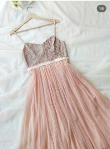 Elegant Tulle Midi Dress